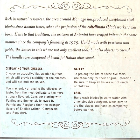 Williams-Sonoma Italian Cheese Knives Set of Five - Picture 4 of 4